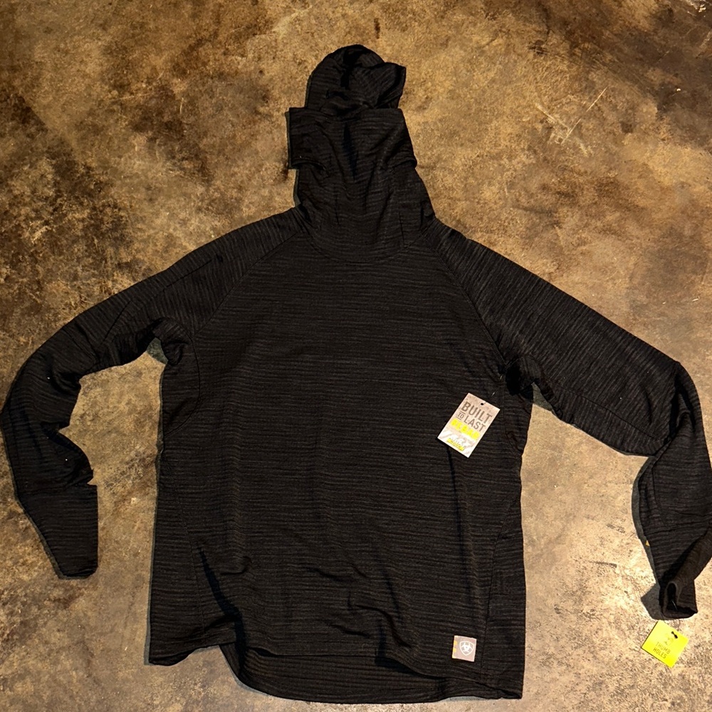 Black Hooded Pullover